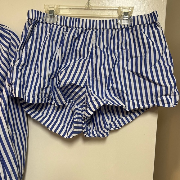 Blue Striped Women's Sleepwear Set - Picture 5 of 6